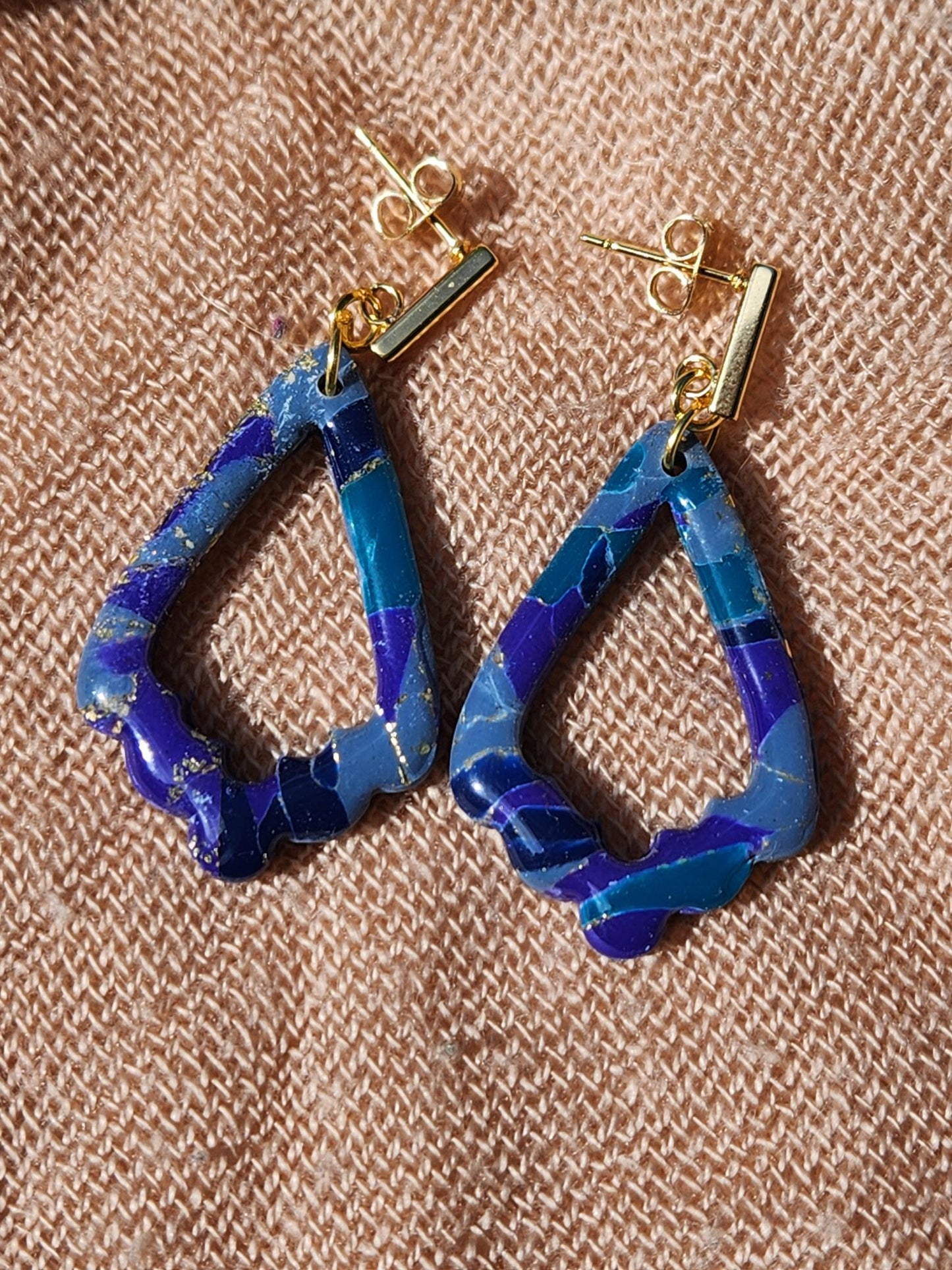 Colourful Scallop Drop Earrings