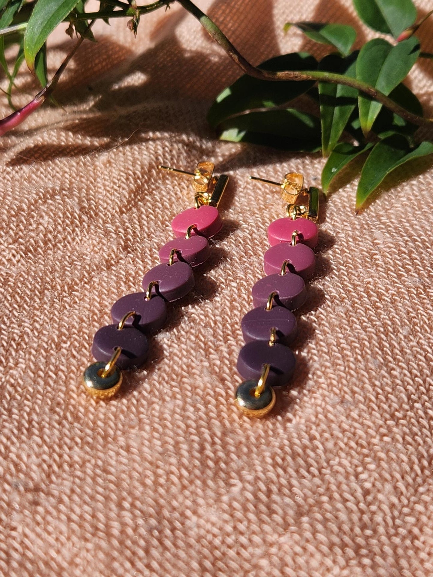 Gradient Circle Drop Earrings